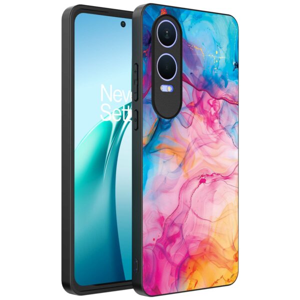 regenboog acryl marmer opdruk_OnePlus Nord CE 4 Lite Telefoonhoesje (1)
