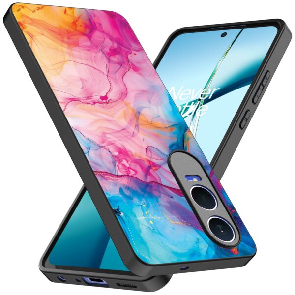 regenboog acryl marmer opdruk_OnePlus Nord CE 4 Lite Telefoonhoesje (2)