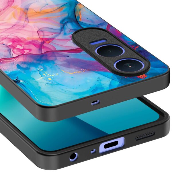 regenboog acryl marmer opdruk_OnePlus Nord CE 4 Lite Telefoonhoesje (3)