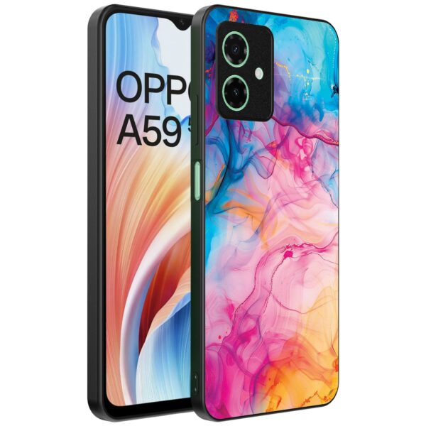 regenboog acryl marmer opdruk_Oppo A59 telefoonhoesje (1)