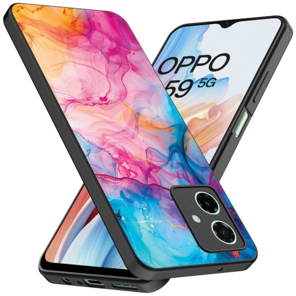 regenboog acryl marmer opdruk_Oppo A59 telefoonhoesje (2)