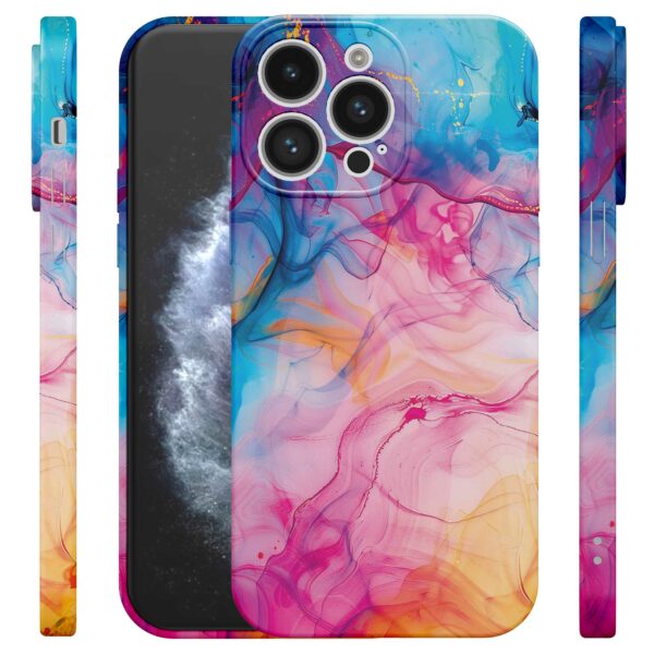 regenboog acryl marmer opdruk_iPhone 11 Pro telefoonhoesje met volledige rondom bedrukking (4)