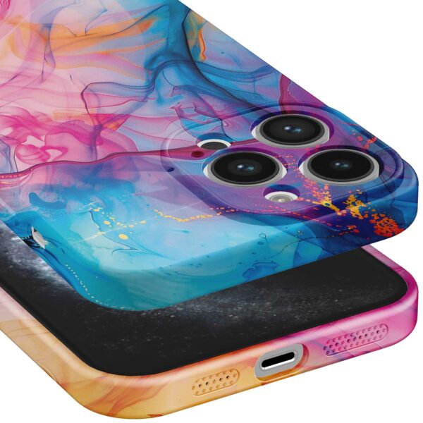 regenboog acryl marmer opdruk_iPhone 11 Pro telefoonhoesje met volledige rondom bedrukking (5)