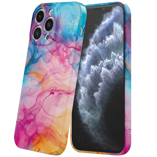 regenboog acryl marmer opdruk_iPhone 11 Pro telefoonhoesje met volledige rondom bedrukking (6)