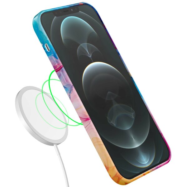 regenboog acryl marmer opdruk_iPhone 12 Pro Max telefoonhoesje met volledige rondom bedrukking (7)