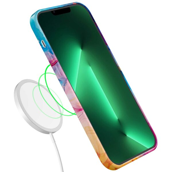regenboog acryl marmer opdruk_iPhone 13 Pro Max telefoonhoesje met volledige rondom bedrukking (7)