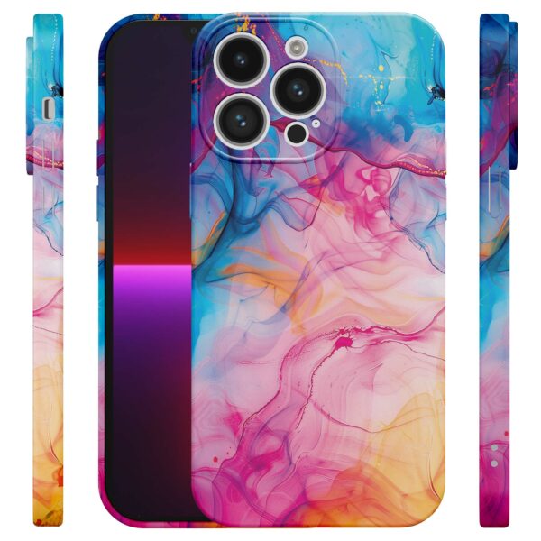 regenboog acryl marmer opdruk_iPhone 13 Pro telefoonhoesje met volledige rondom bedrukking (4)