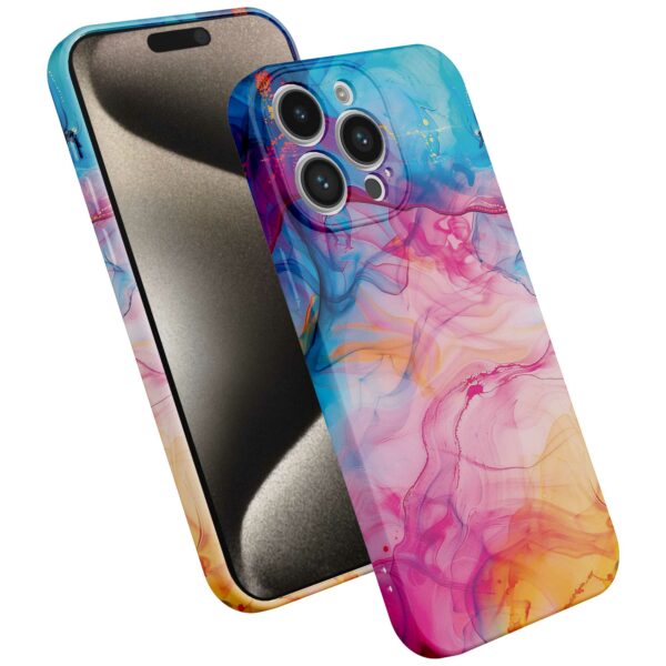 regenboog acryl marmer opdruk_iPhone 15 Pro Max telefoonhoesje met volledige rondom bedrukking (2)