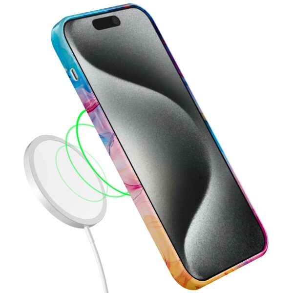 regenboog acryl marmer opdruk_iPhone 15 Pro telefoonhoesje met volledige rondom bedrukking (7)