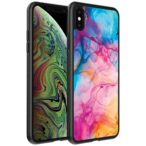 regenboog acryl marmer opdruk_iPhone X-Xs telefoonhoesje (1)