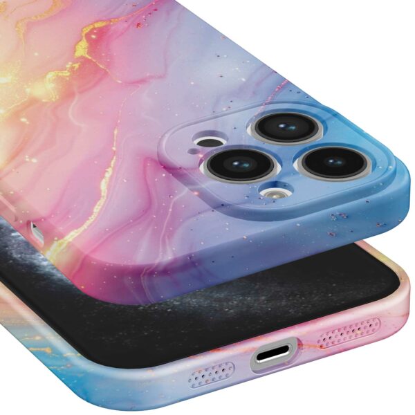 regenboog glitter marmer opdruk_iPhone 11 Pro telefoonhoesje met volledige rondom bedrukking (5)