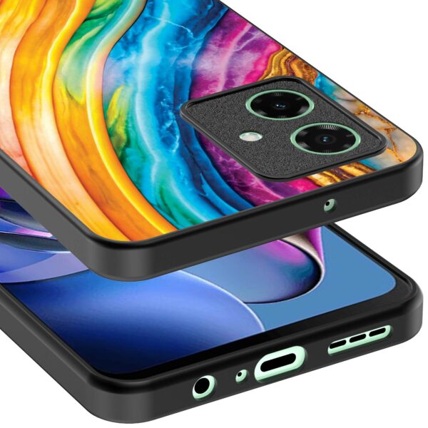 regenboog goud marmer opdruk_Motorola Moto G64 telefoonhoesje (3)