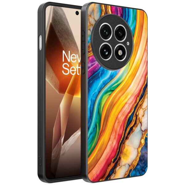 regenboog goud marmer opdruk_OnePlus 13 Telefoonhoesje (1)