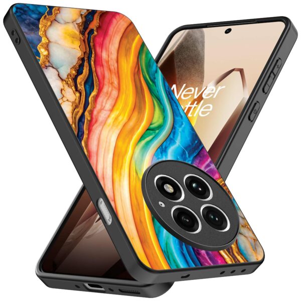 regenboog goud marmer opdruk_OnePlus 13 Telefoonhoesje (2)