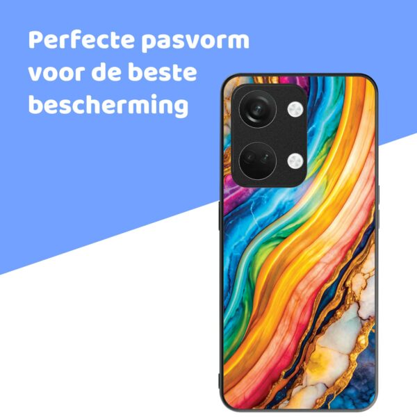 regenboog goud marmer opdruk_OnePlus Nord 3 Telefoonhoesje (4)