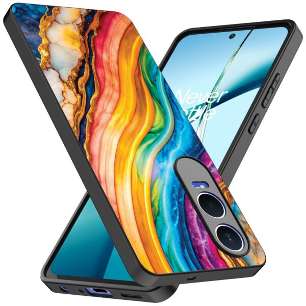 regenboog goud marmer opdruk_OnePlus Nord CE 4 Lite Telefoonhoesje (2)