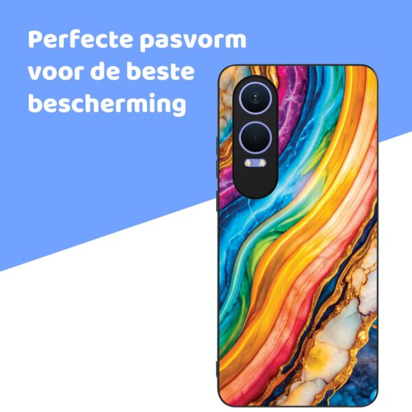 regenboog goud marmer opdruk_OnePlus Nord CE 4 Lite Telefoonhoesje (4)