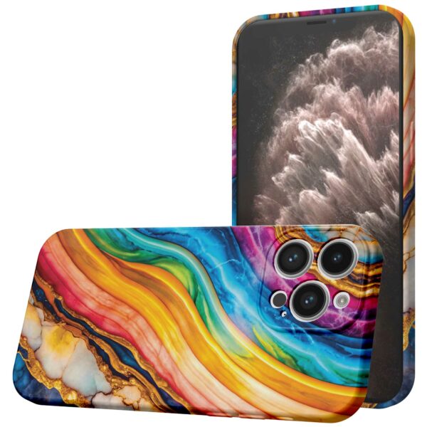 regenboog goud marmer opdruk_iPhone 11 Pro Max telefoonhoesje met volledige rondom bedrukking (1)