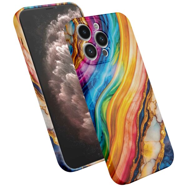 regenboog goud marmer opdruk_iPhone 11 Pro Max telefoonhoesje met volledige rondom bedrukking (2)