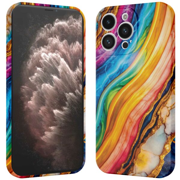 regenboog goud marmer opdruk_iPhone 11 Pro Max telefoonhoesje met volledige rondom bedrukking (3)
