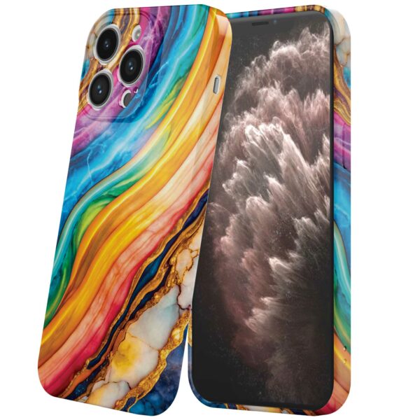 regenboog goud marmer opdruk_iPhone 11 Pro Max telefoonhoesje met volledige rondom bedrukking (6)