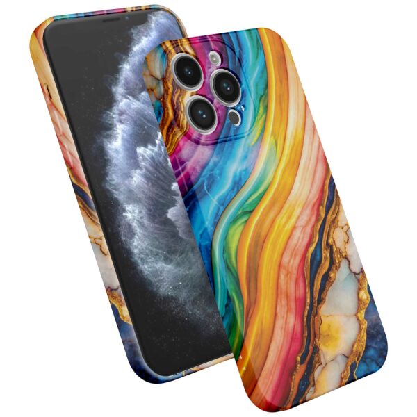 regenboog goud marmer opdruk_iPhone 11 Pro telefoonhoesje met volledige rondom bedrukking (2)