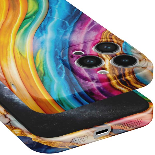 regenboog goud marmer opdruk_iPhone 11 Pro telefoonhoesje met volledige rondom bedrukking (5)