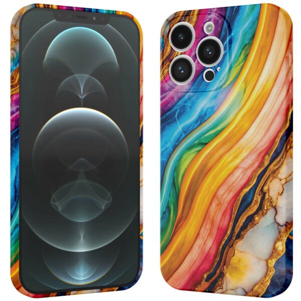 regenboog goud marmer opdruk_iPhone 12 Pro Max telefoonhoesje met volledige rondom bedrukking (3)