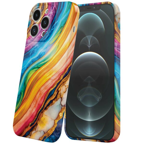 regenboog goud marmer opdruk_iPhone 12 Pro Max telefoonhoesje met volledige rondom bedrukking (6)