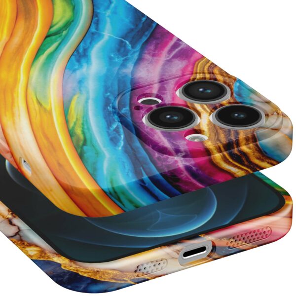 regenboog goud marmer opdruk_iPhone 12 Pro telefoonhoesje met volledige rondom bedrukking (5)