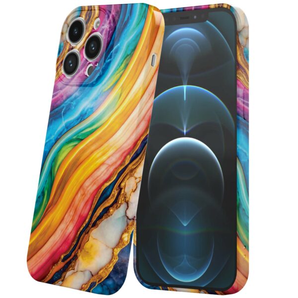 regenboog goud marmer opdruk_iPhone 12 Pro telefoonhoesje met volledige rondom bedrukking (6)