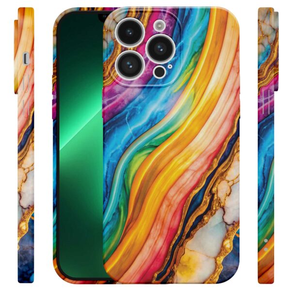 regenboog goud marmer opdruk_iPhone 13 Pro Max telefoonhoesje met volledige rondom bedrukking (4)