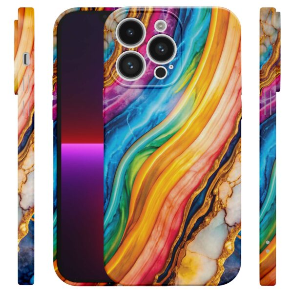 regenboog goud marmer opdruk_iPhone 13 Pro telefoonhoesje met volledige rondom bedrukking (4)