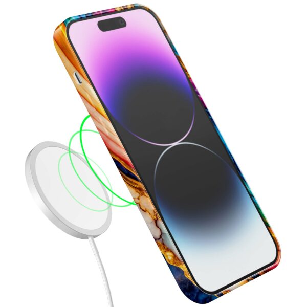 regenboog goud marmer opdruk_iPhone 14 Pro Max telefoonhoesje met volledige rondom bedrukking (7)