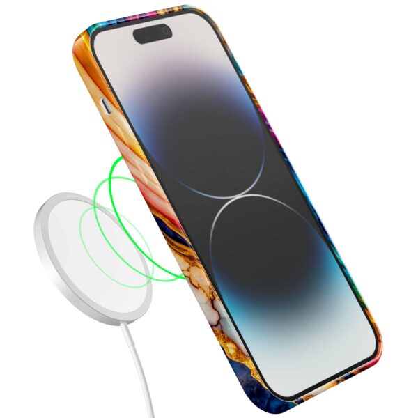 regenboog goud marmer opdruk_iPhone 14 Pro telefoonhoesje met volledige rondom bedrukking (7)