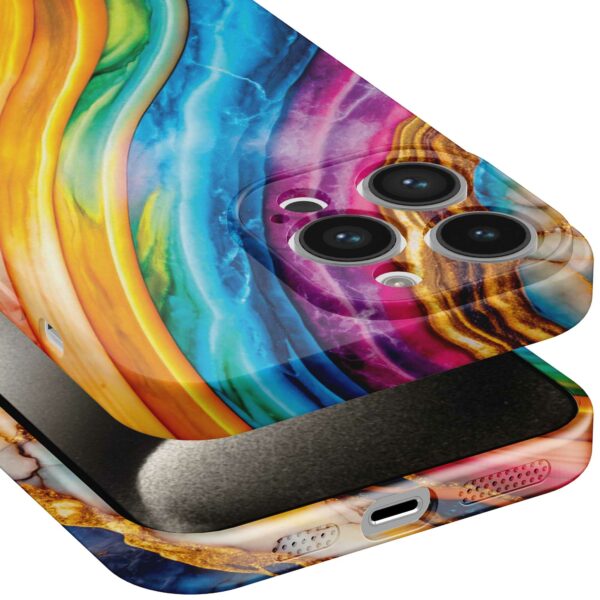 regenboog goud marmer opdruk_iPhone 15 Pro Max telefoonhoesje met volledige rondom bedrukking (5)