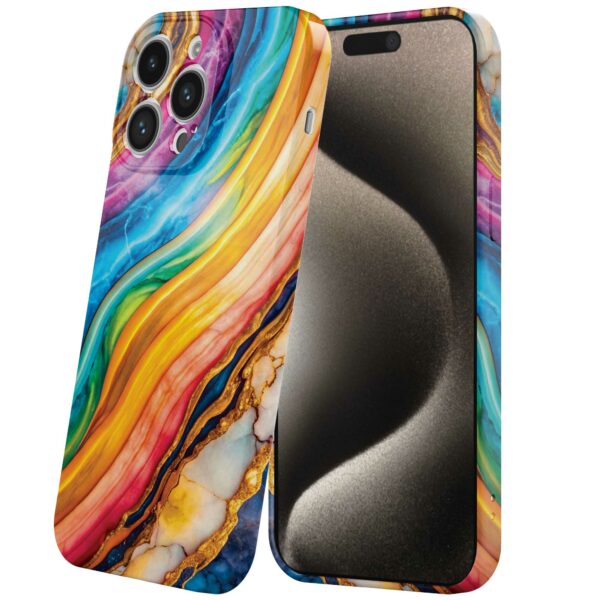 regenboog goud marmer opdruk_iPhone 15 Pro Max telefoonhoesje met volledige rondom bedrukking (6)