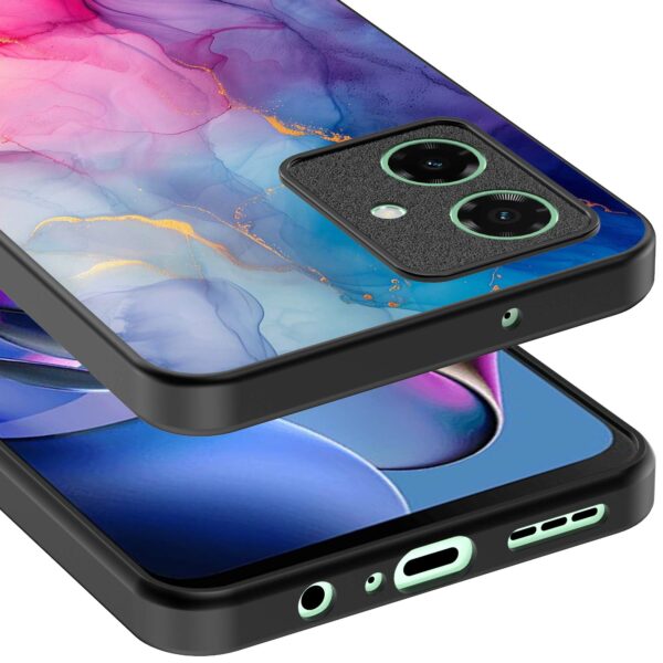 regenboog marmer opdruk_Motorola Moto G64 telefoonhoesje (3)