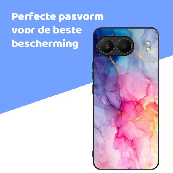 regenboog marmer opdruk_OnePlus Nord 4 Telefoonhoesje (4)
