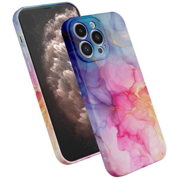 regenboog marmer opdruk_iPhone 11 Pro Max telefoonhoesje met volledige rondom bedrukking (2)