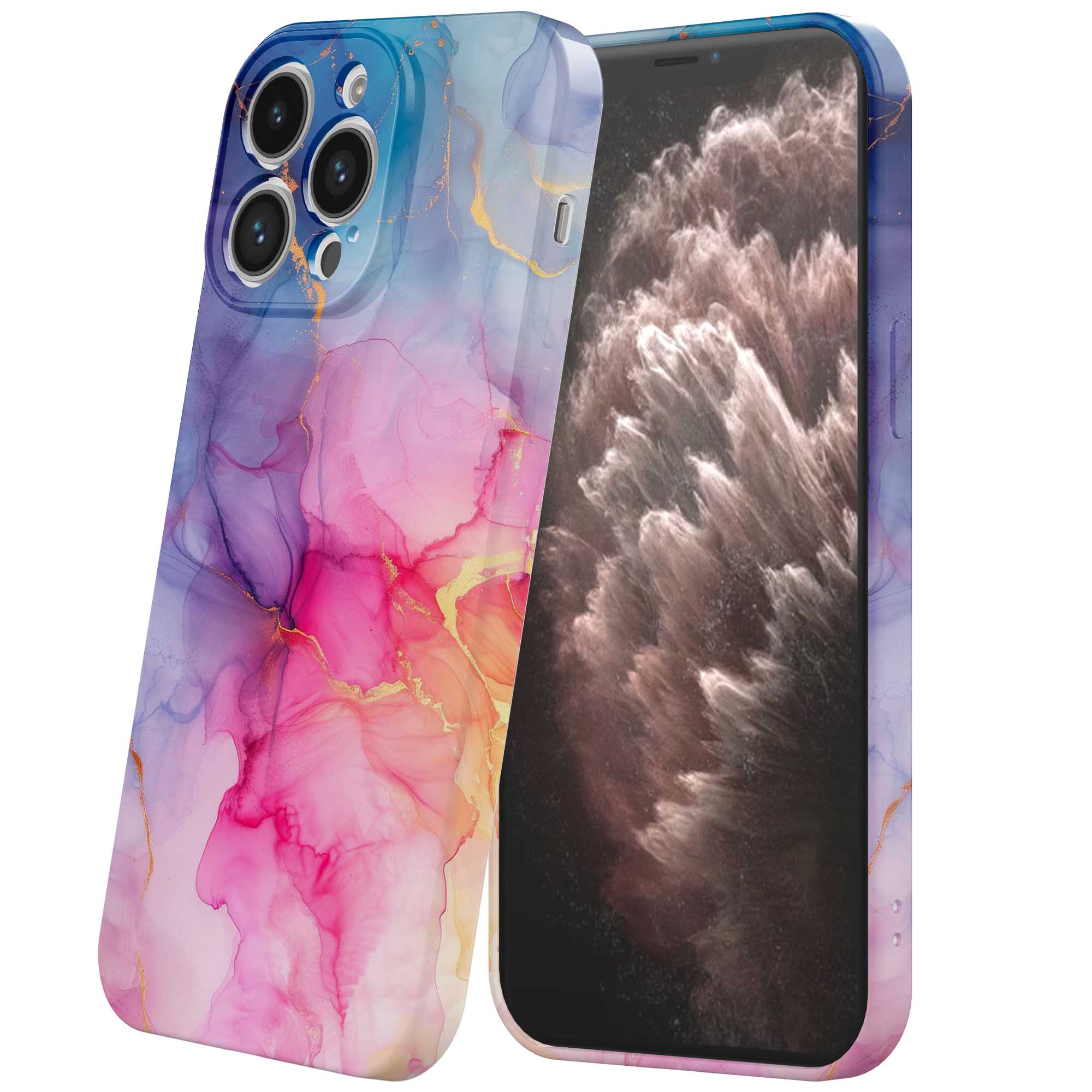 regenboog marmer opdruk_iPhone 11 Pro Max telefoonhoesje met volledige rondom bedrukking (6)