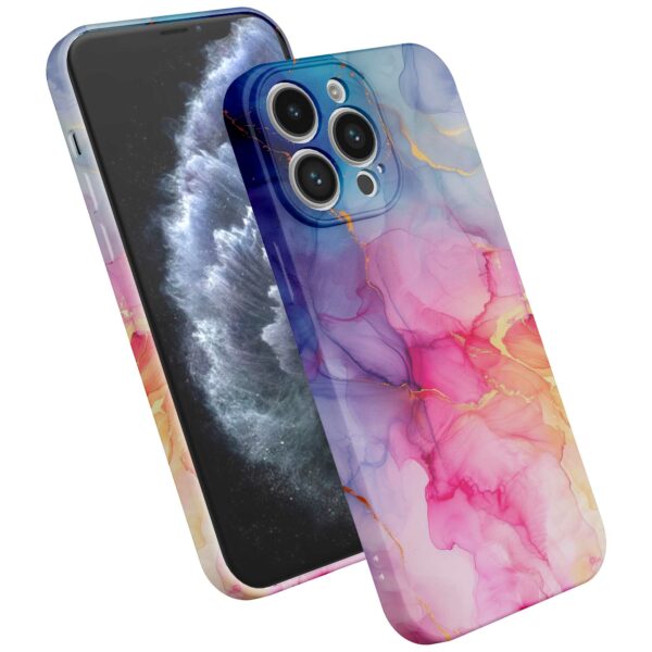 regenboog marmer opdruk_iPhone 11 Pro telefoonhoesje met volledige rondom bedrukking (2)