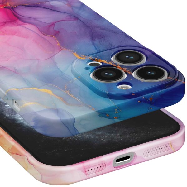 regenboog marmer opdruk_iPhone 11 Pro telefoonhoesje met volledige rondom bedrukking (5)