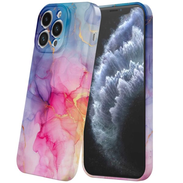 regenboog marmer opdruk_iPhone 11 Pro telefoonhoesje met volledige rondom bedrukking (6)