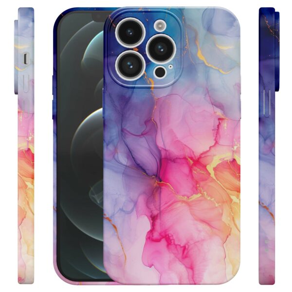 regenboog marmer opdruk_iPhone 12 Pro Max telefoonhoesje met volledige rondom bedrukking (4)