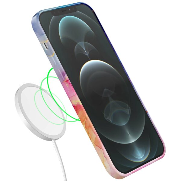 regenboog marmer opdruk_iPhone 12 Pro Max telefoonhoesje met volledige rondom bedrukking (7)