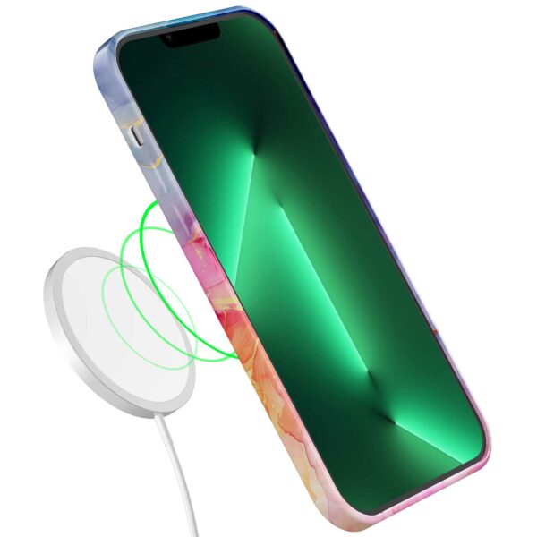 regenboog marmer opdruk_iPhone 13 Pro Max telefoonhoesje met volledige rondom bedrukking (7)