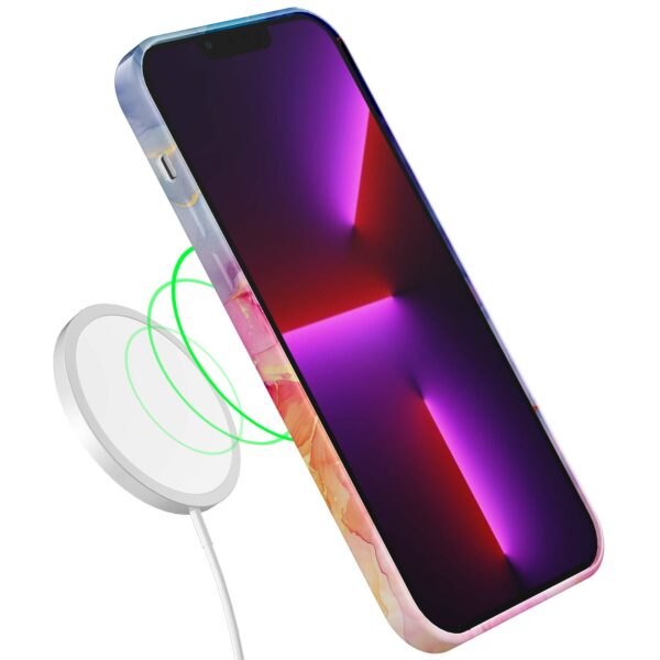 regenboog marmer opdruk_iPhone 13 Pro telefoonhoesje met volledige rondom bedrukking (7)