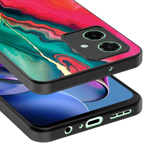 rood groen marmer opdruk_Motorola Moto G64 telefoonhoesje (3)