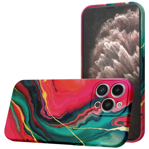 rood groen marmer opdruk_iPhone 11 Pro Max telefoonhoesje met volledige rondom bedrukking (1)